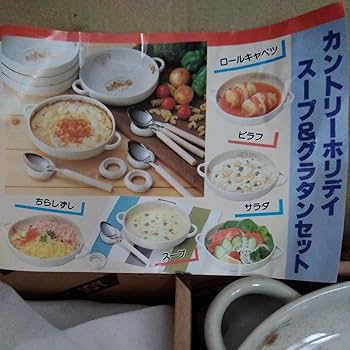 Amazon.co.jp: スープ&グラタン皿 FINE CHINA カントリー